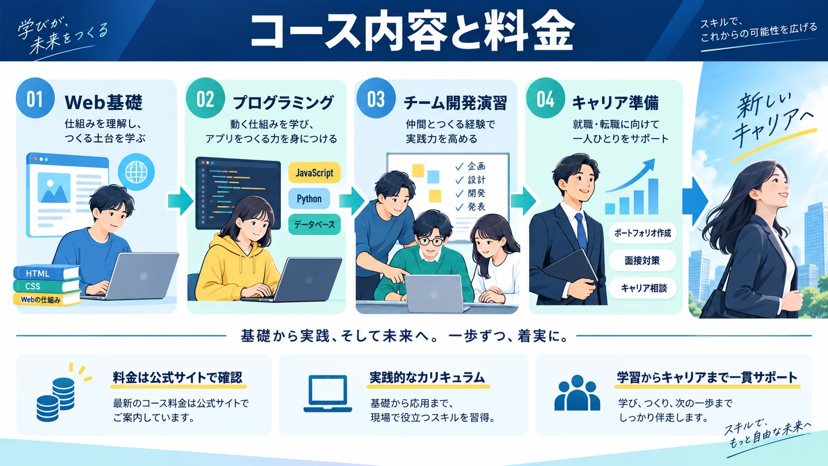 LINEヤフーテックアカデミー のコース内容と料金一覧
