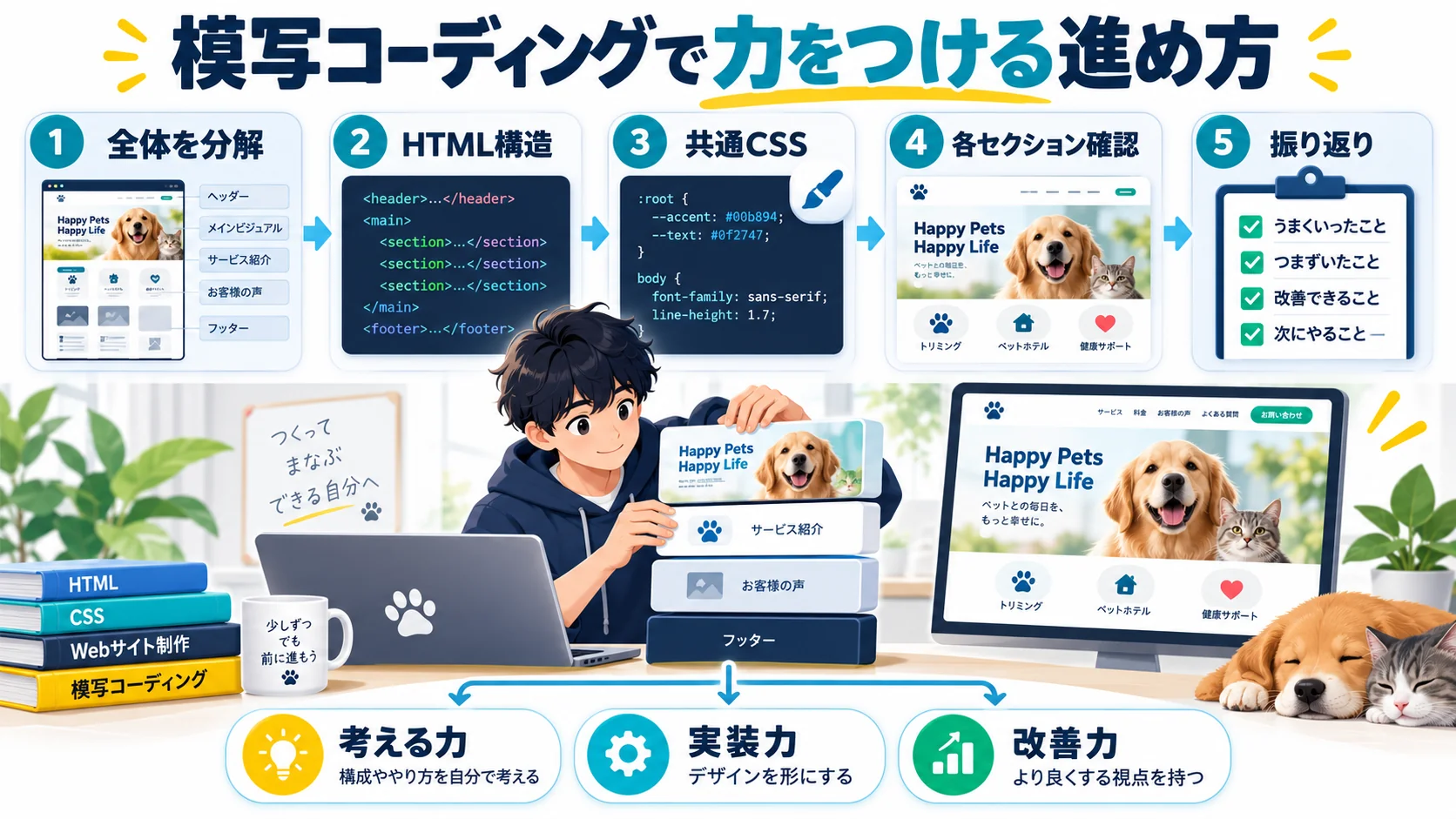模写コーディングで力をつける進め方