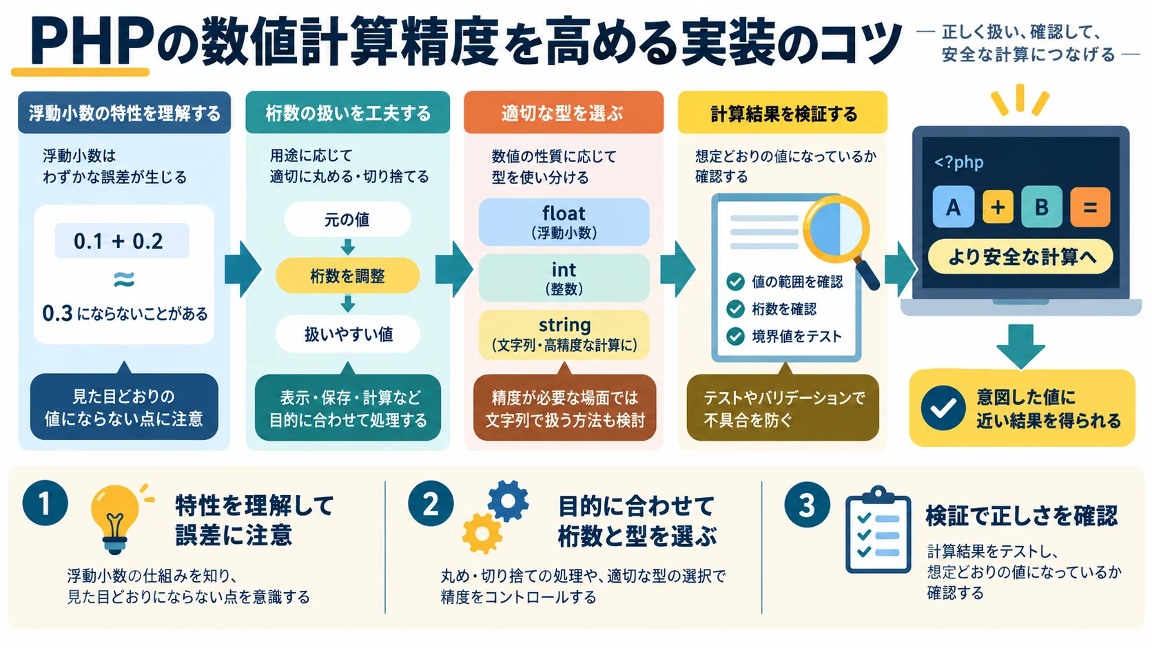 PHPの数値計算精度を高める実装のコツ