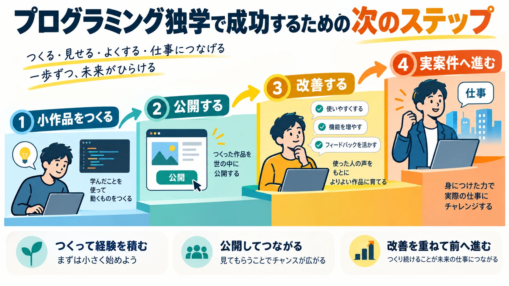 プログラミング独学で成功するための次のステップ