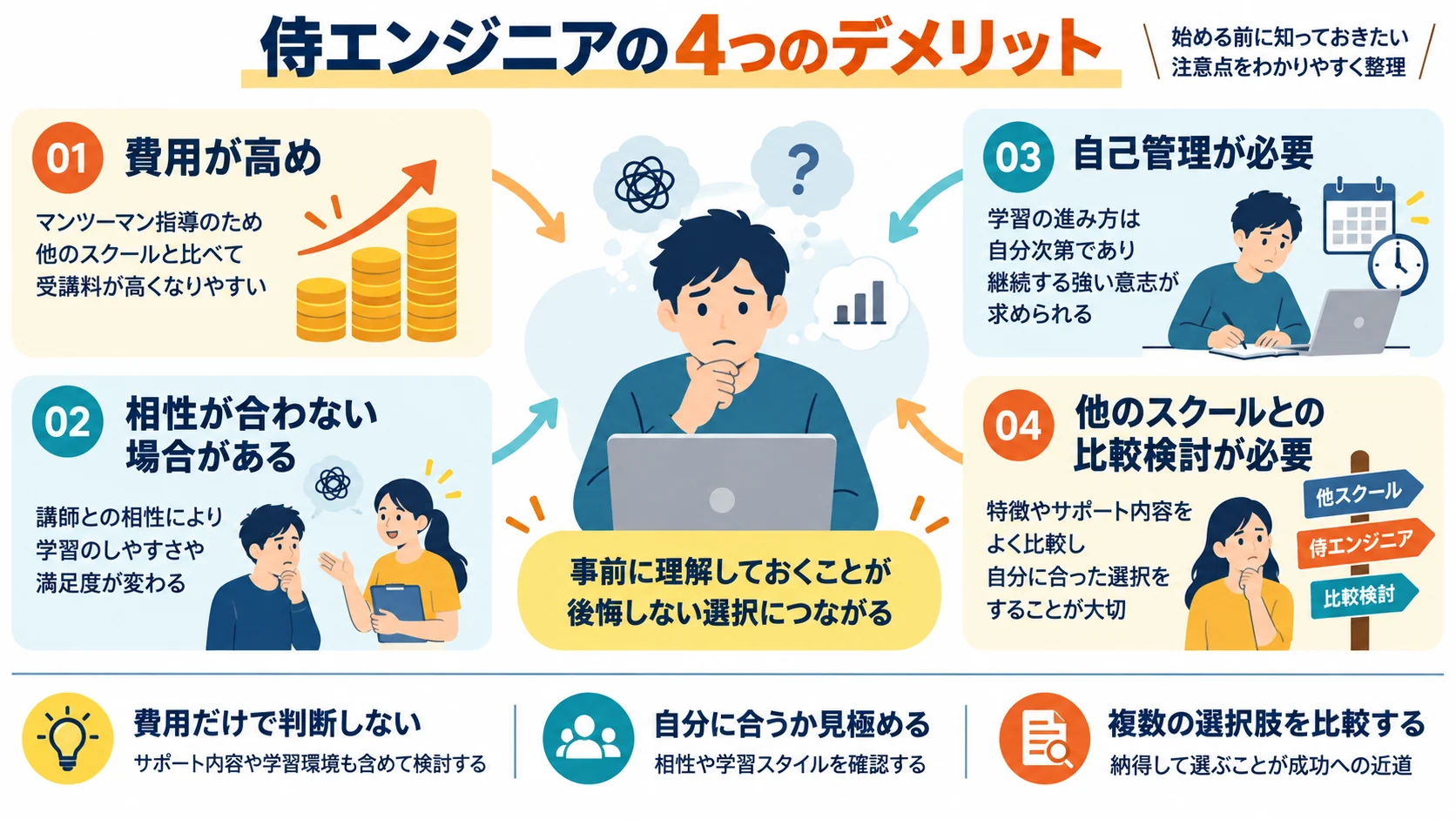 侍エンジニアの4つのデメリット