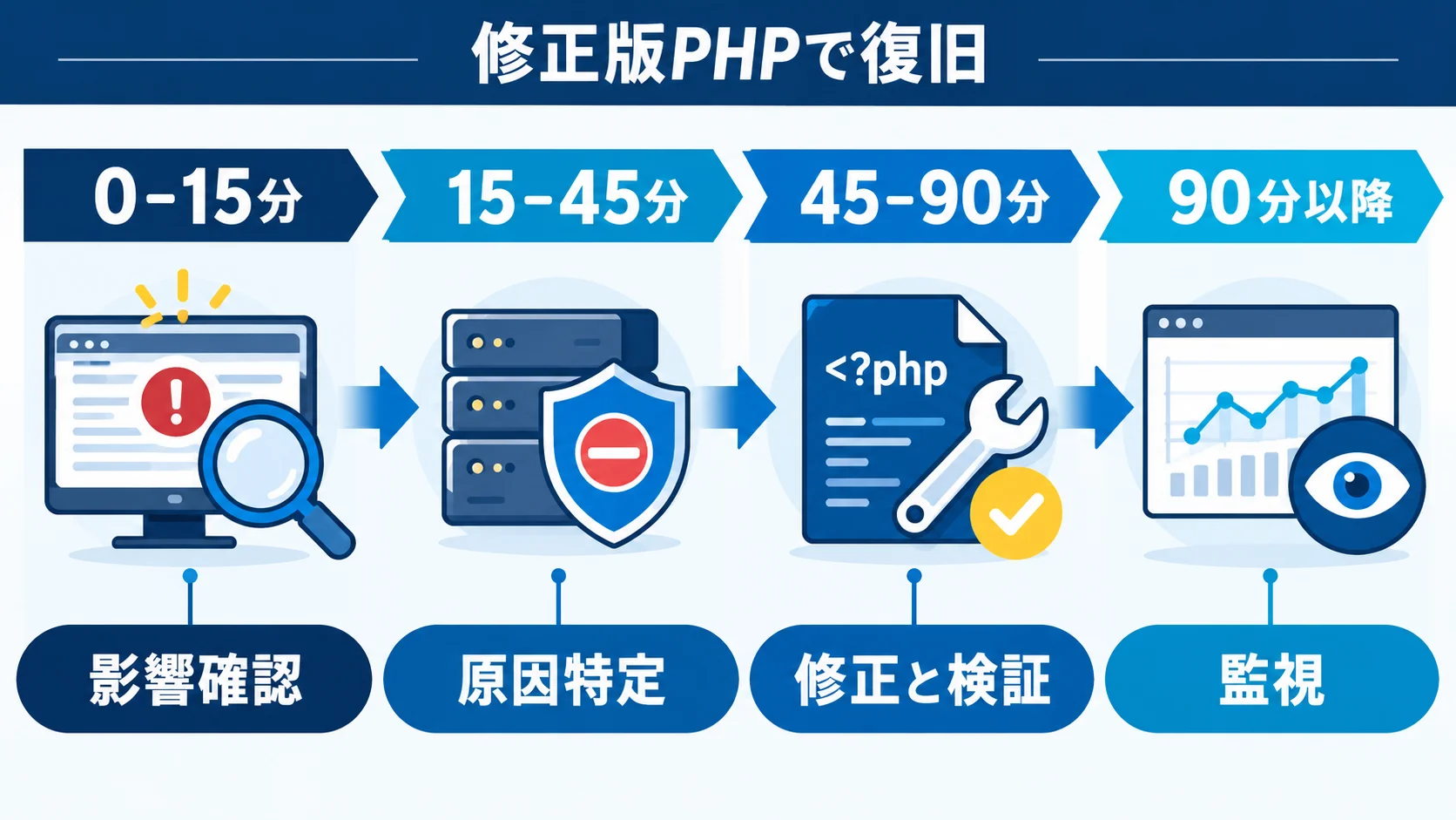 修正版PHPのまま復旧する実務フローの図解