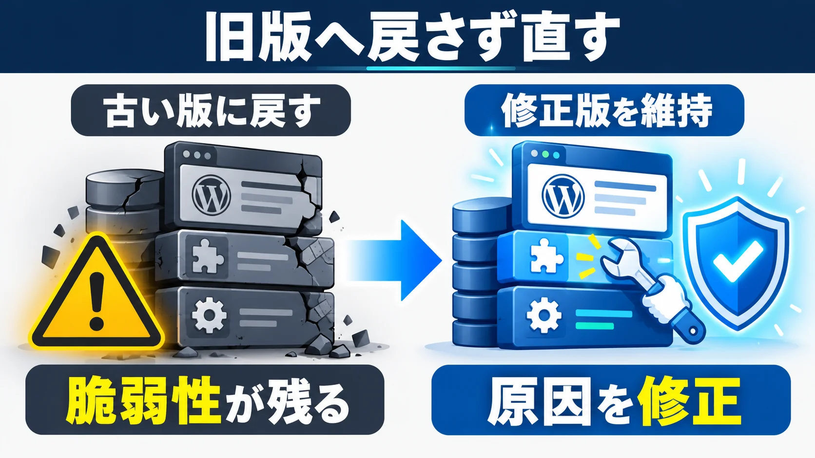 旧PHPへ戻す前に考えることと再発防止の図解