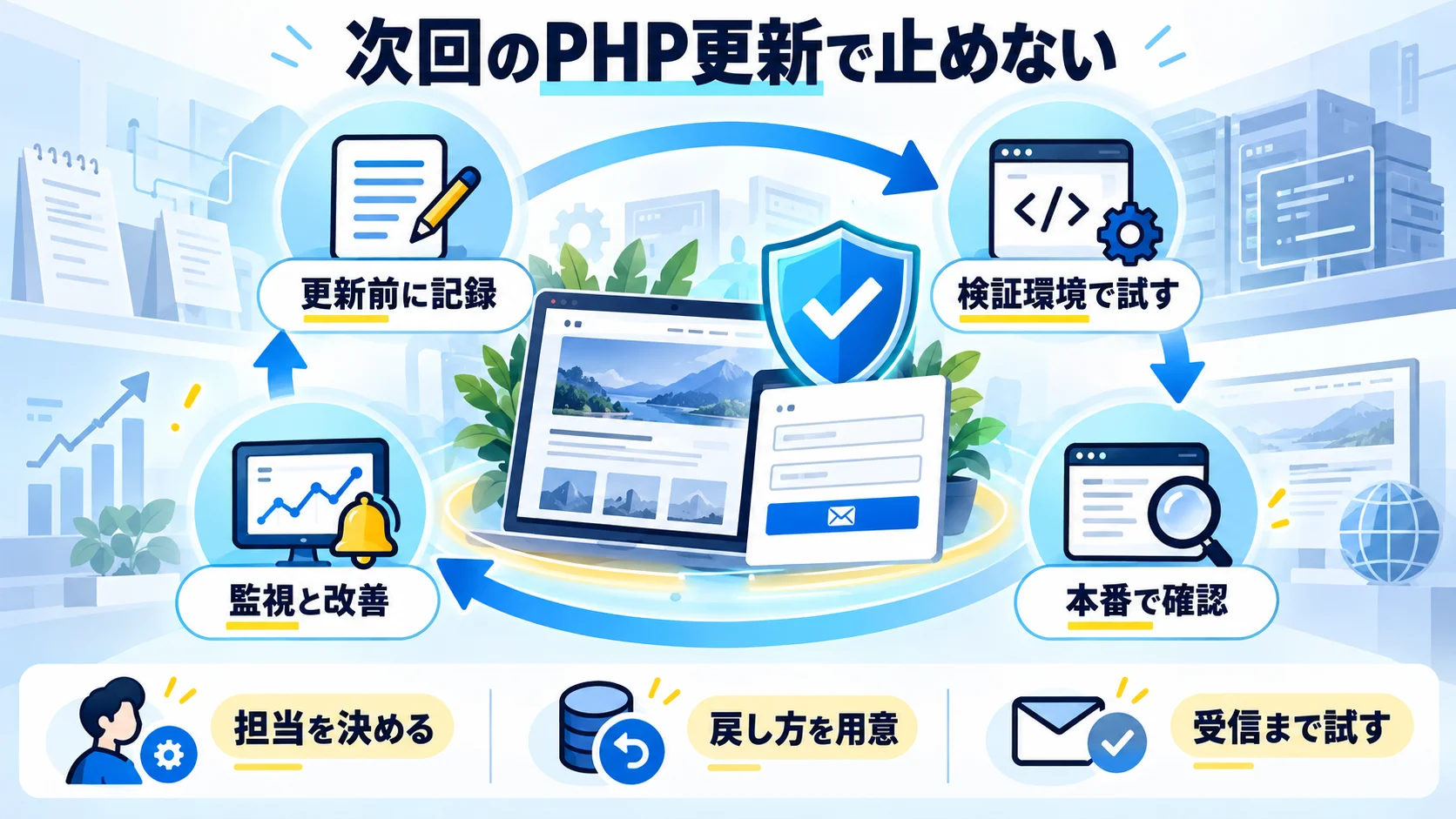次回のPHP更新前の記録・検証・本番確認・監視の循環