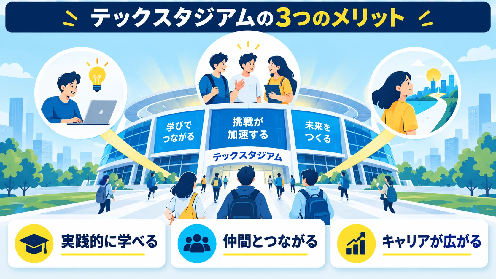 テックスタジアムの3つのメリット