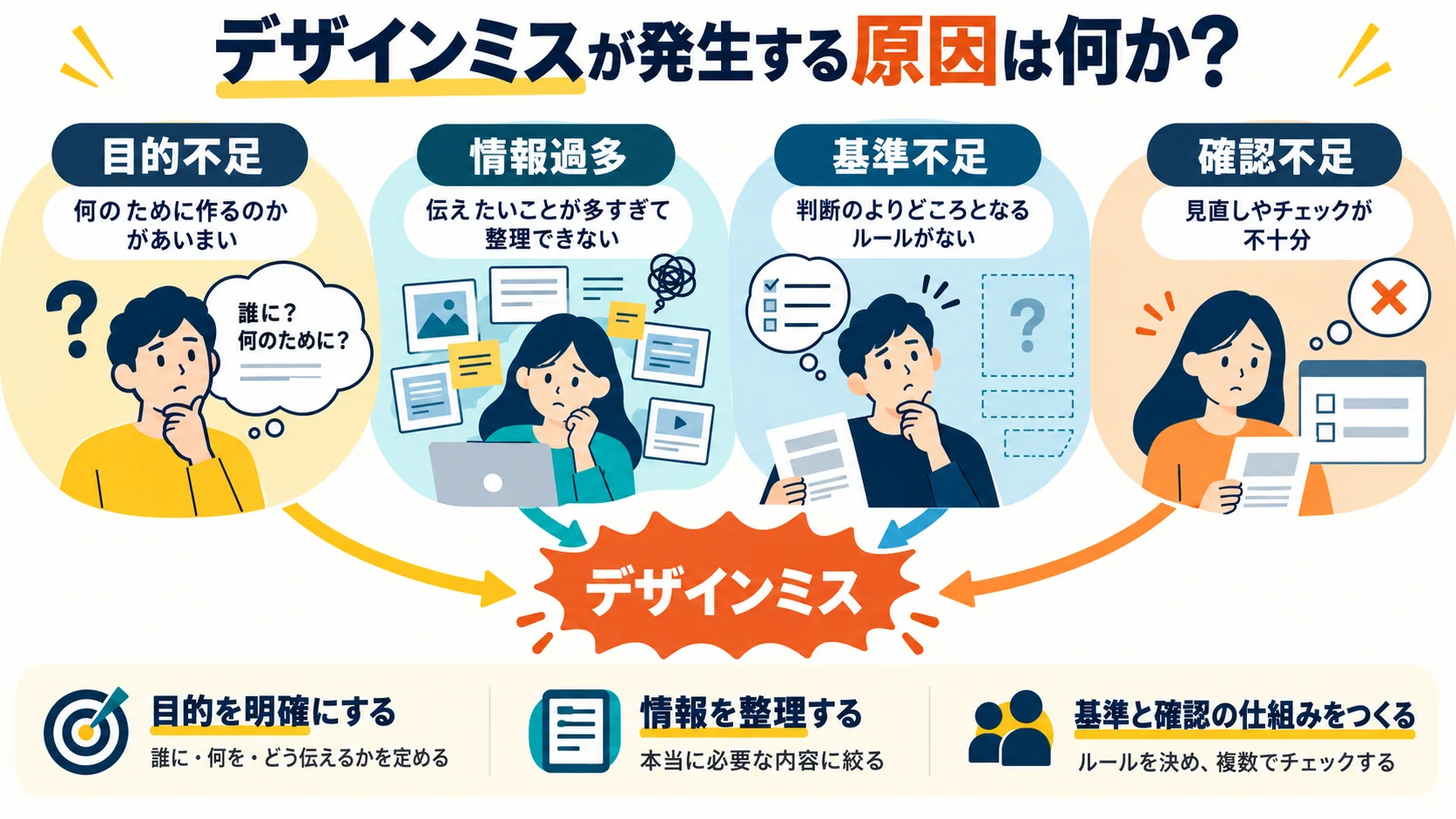デザインミスが発生する原因は何か?