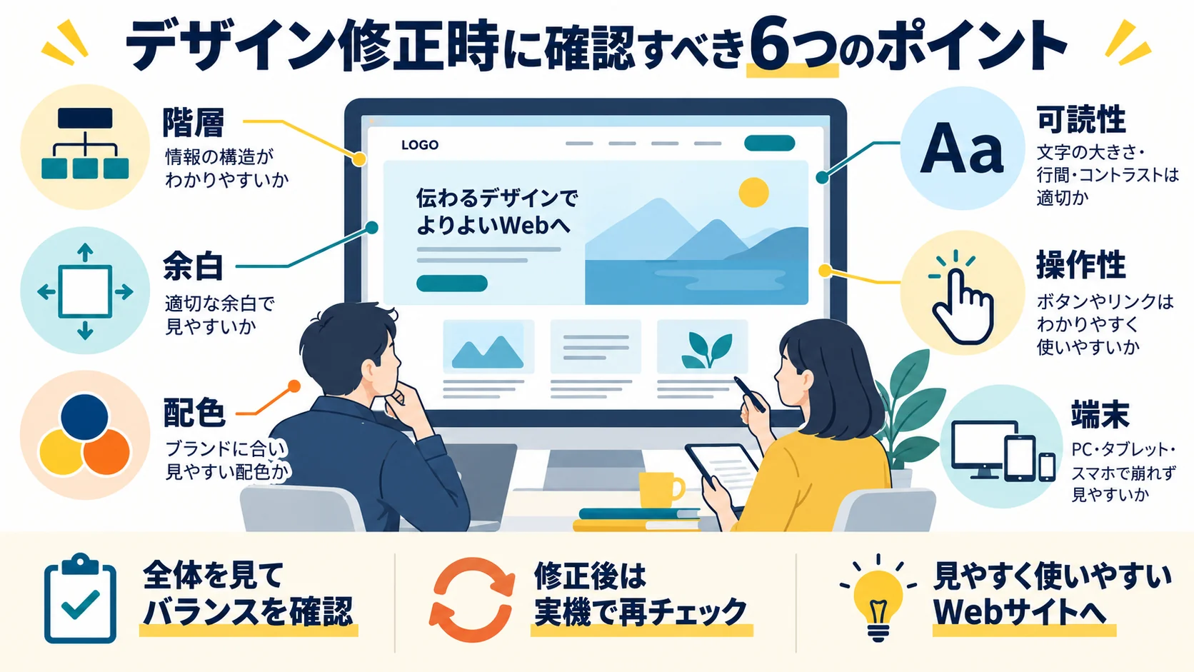 デザイン修正時に確認すべき6つのポイント