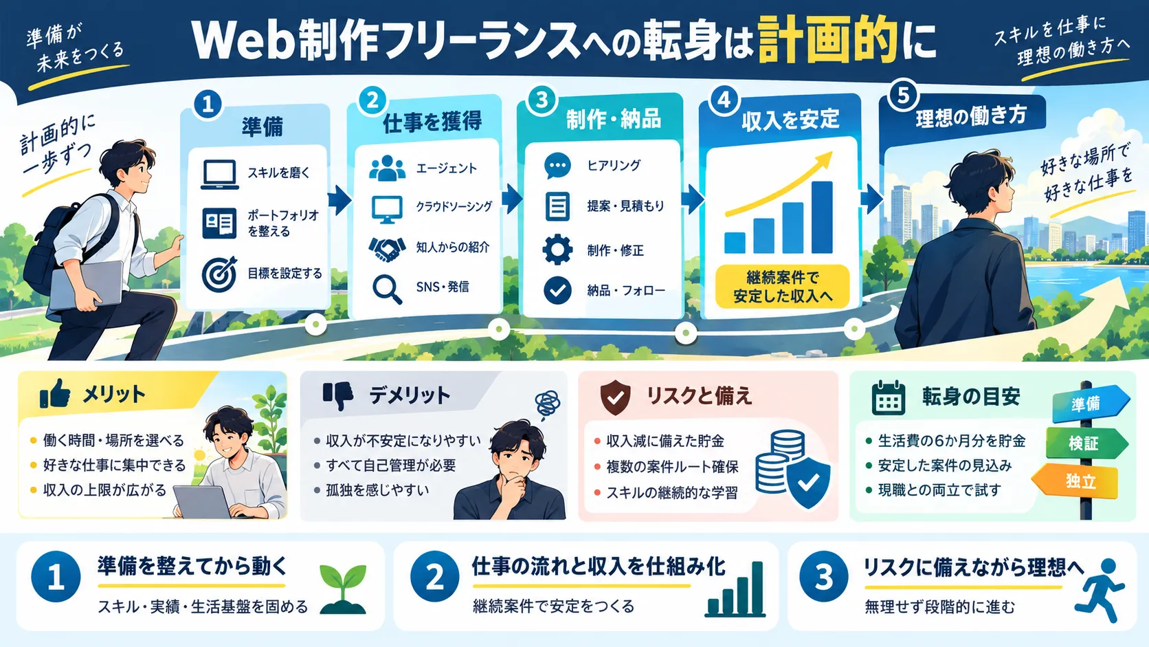 Web制作フリーランスへの転身は計画的に