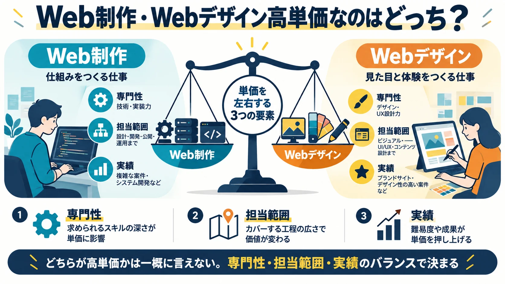 Web制作・Webデザイン高単価なのはどっち?