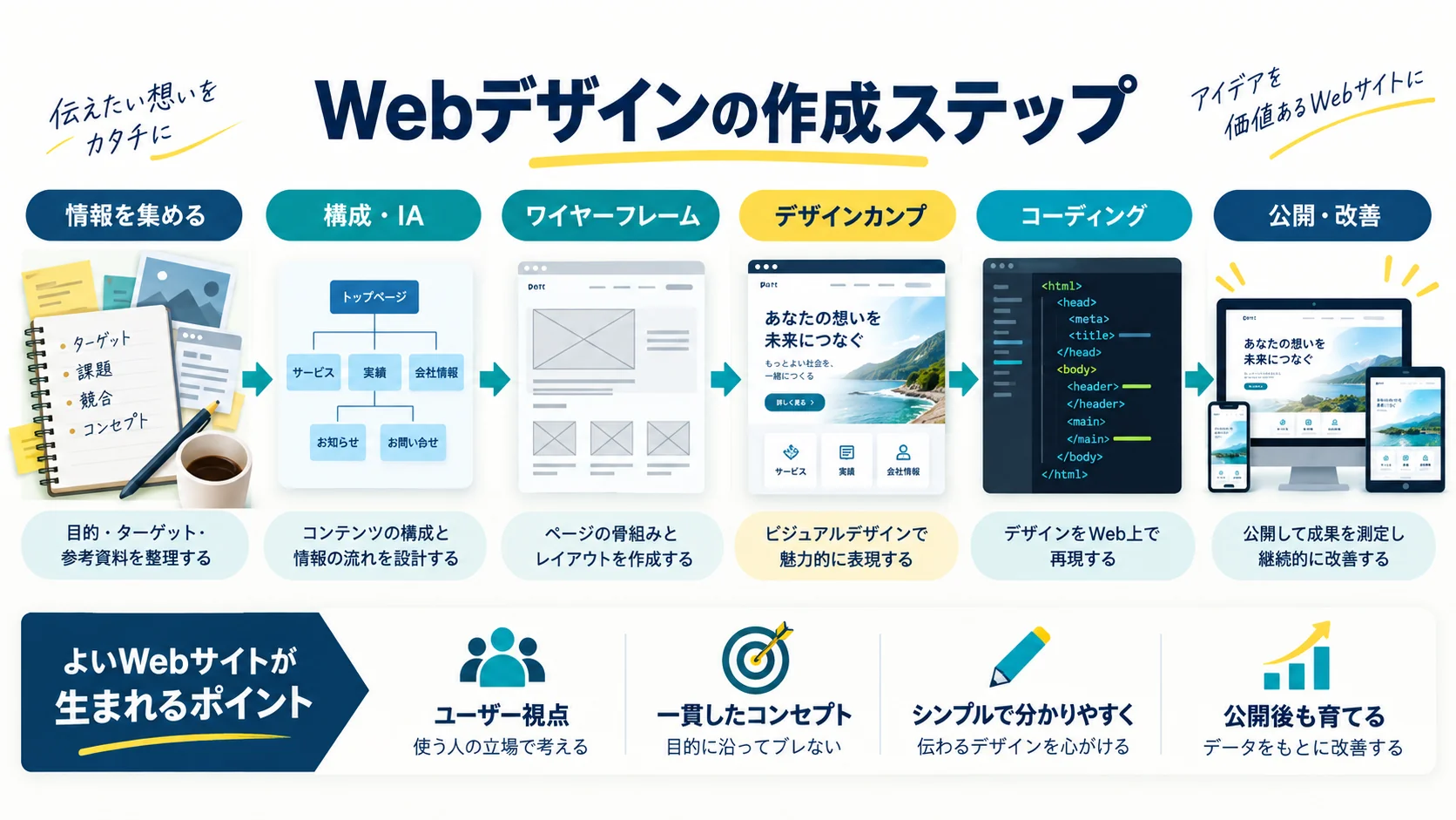 Webデザインの作成ステップ
